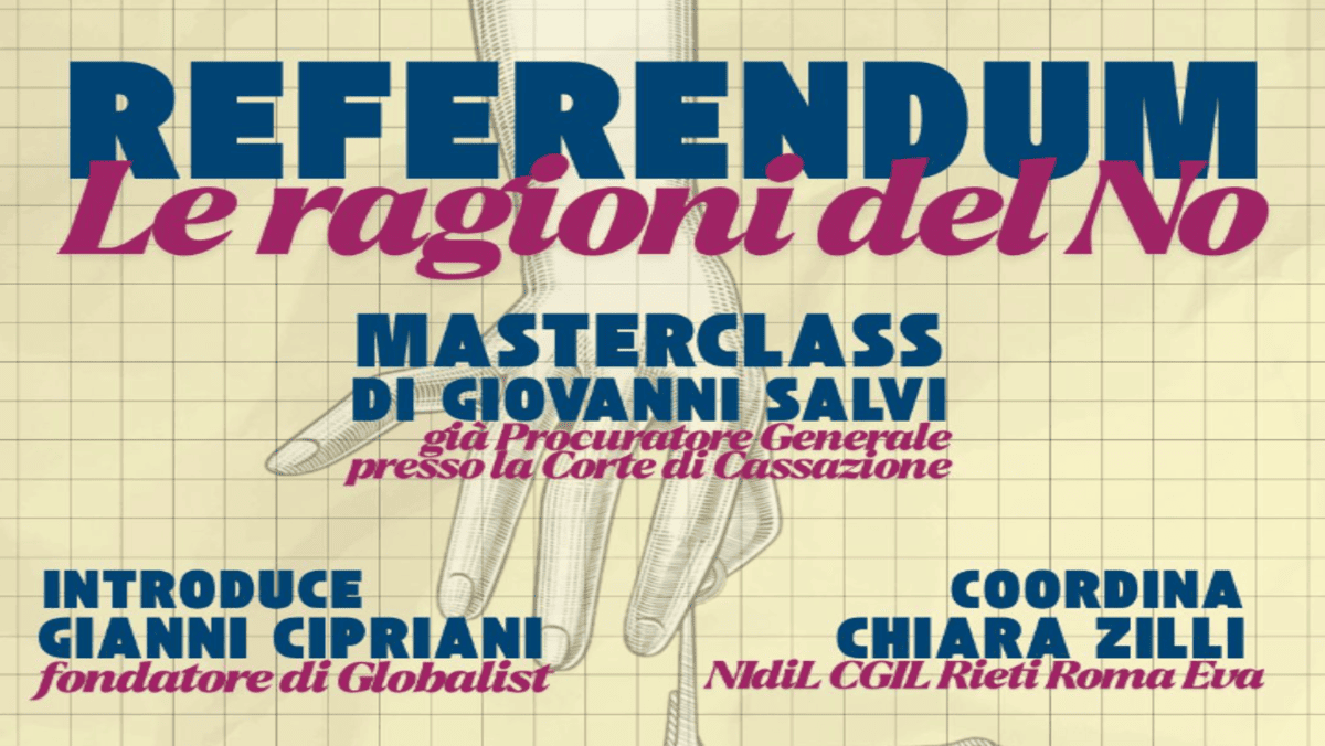 Tivoli, Le ragioni del NO al Referendum illustrate dall’ex procuratore generale della Cassazione Giovanni Salvi