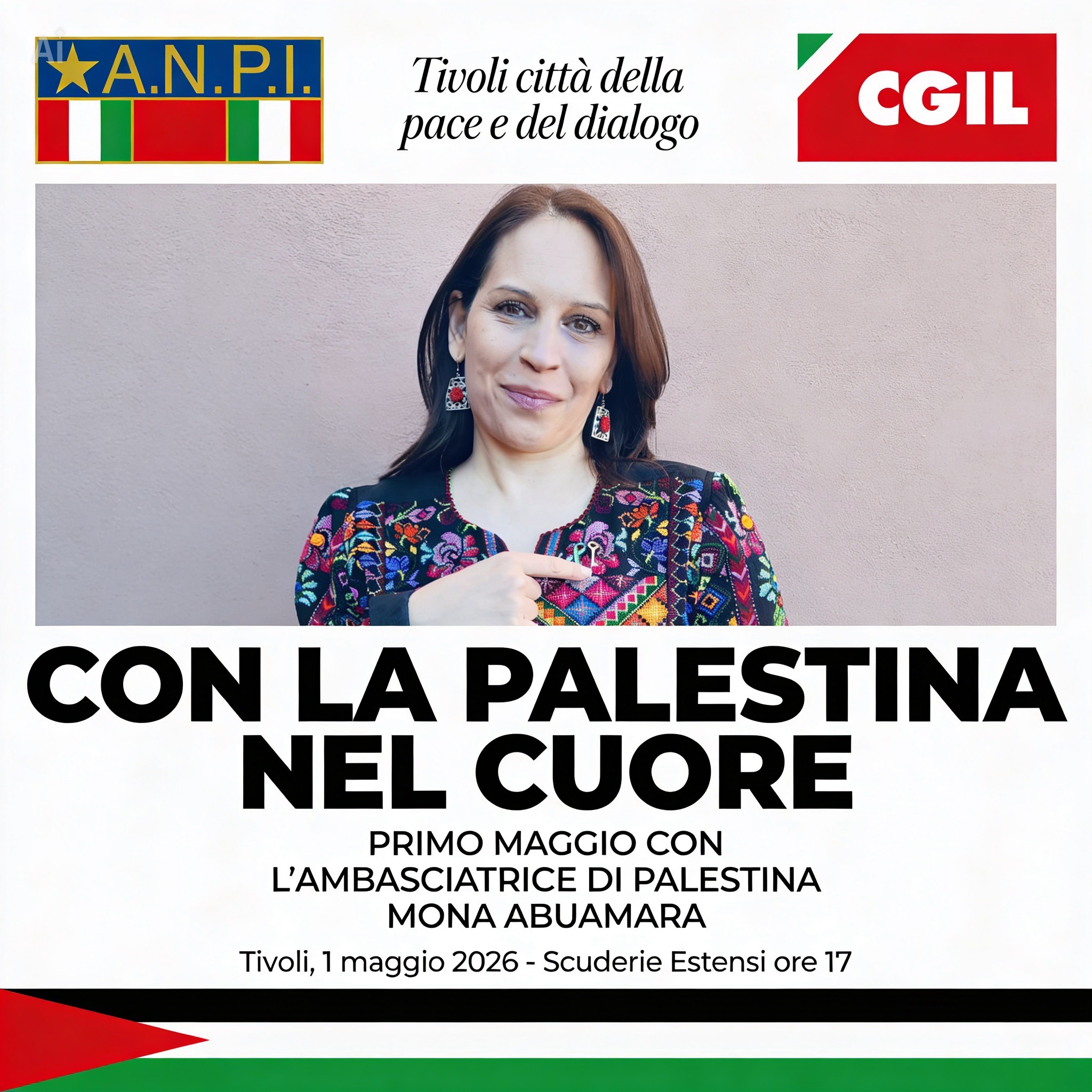 "Con la Palestina nel cuore": l'Ambasciatrice Mona Abuamara a Tivoli per il Primo Maggio